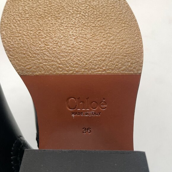 Chloe Mallo Heeled Ankle Boots Smooth Calfskin Black Size EU 36 US 6 NEW NIB - Picture 7 of 9